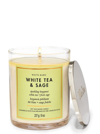 Bath & Body Works White Tea & Sage Scented Candle