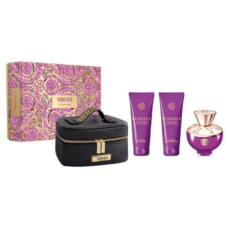 Versace Bright Crystal Set EDP 100ml / 100ml / 10ml EDP and Shower Gel And Body Lotion And Bag