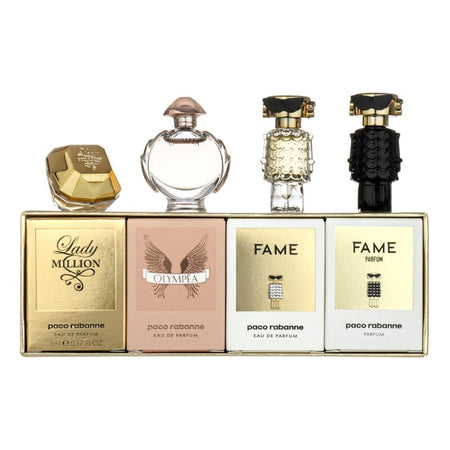 طقم عطور باكو رابان Ladies Mini Set Gift EDP landy million 5 + olympea 6ml + fame parfum 4ml + fame edp 4 ml مل