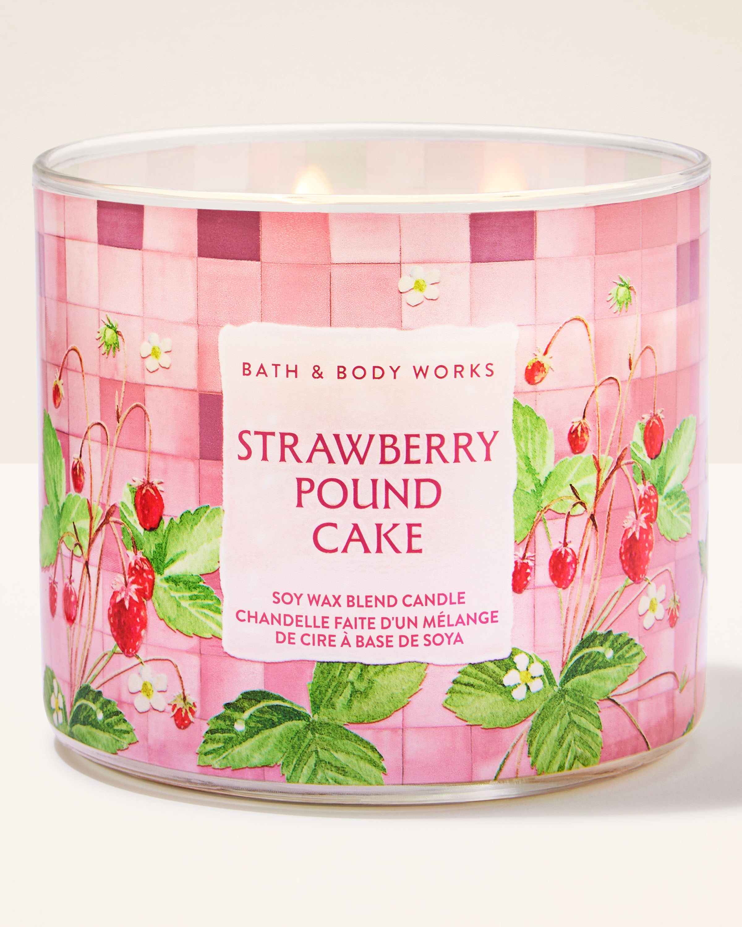 Bath & Body Works Strawberry Pound Cake 3-Wick Scented Candle