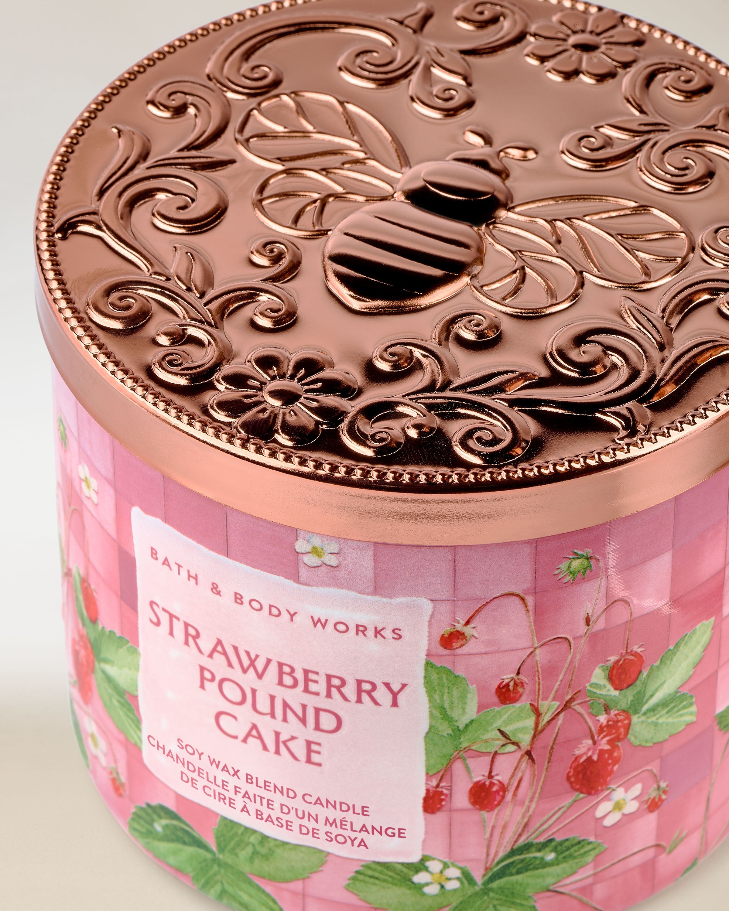Bath & Body Works Strawberry Pound Cake 3-Wick Scented Candle
