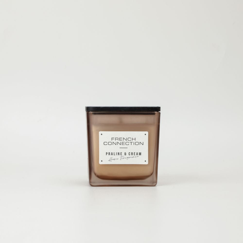 French Connection Praline and Cream Square Jar Scented Candle