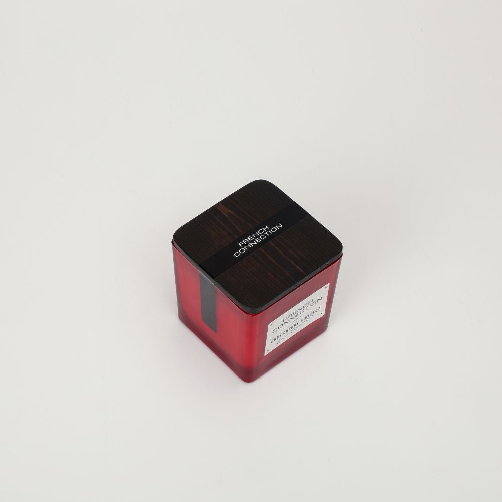 French Connection Cherry and Merlot Square Jar Scented Candle