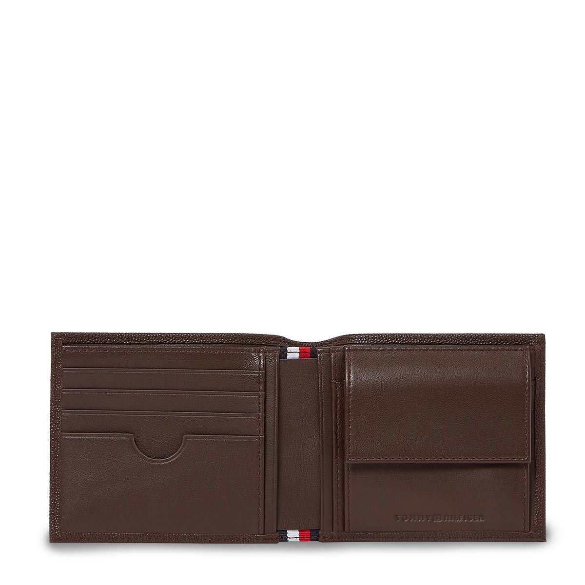 Tommy Hilfiger Enamel Flag Leather Bifold Wallet