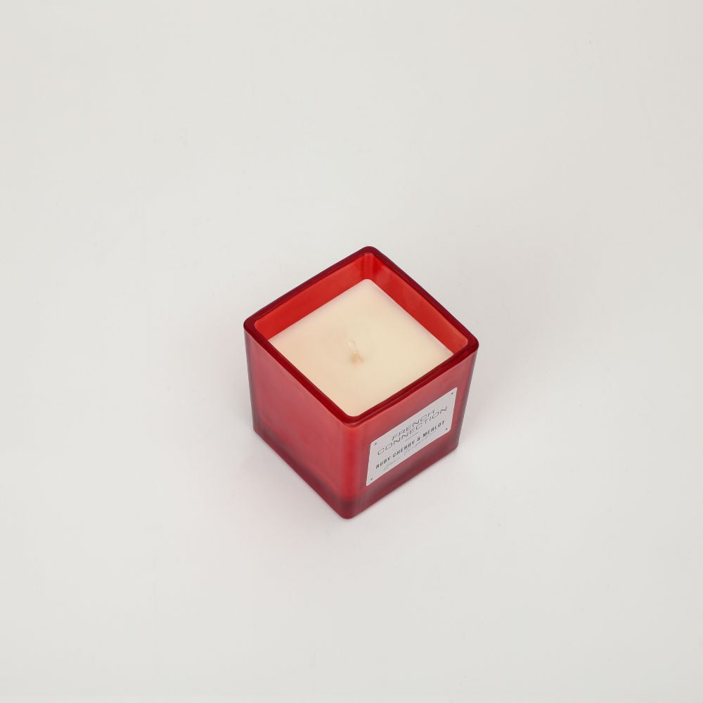 French Connection Cherry and Merlot Square Jar Scented Candle