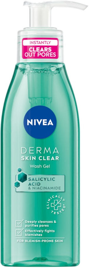 Nivea Derma Skin Clear Wash Gel Face Cleanser