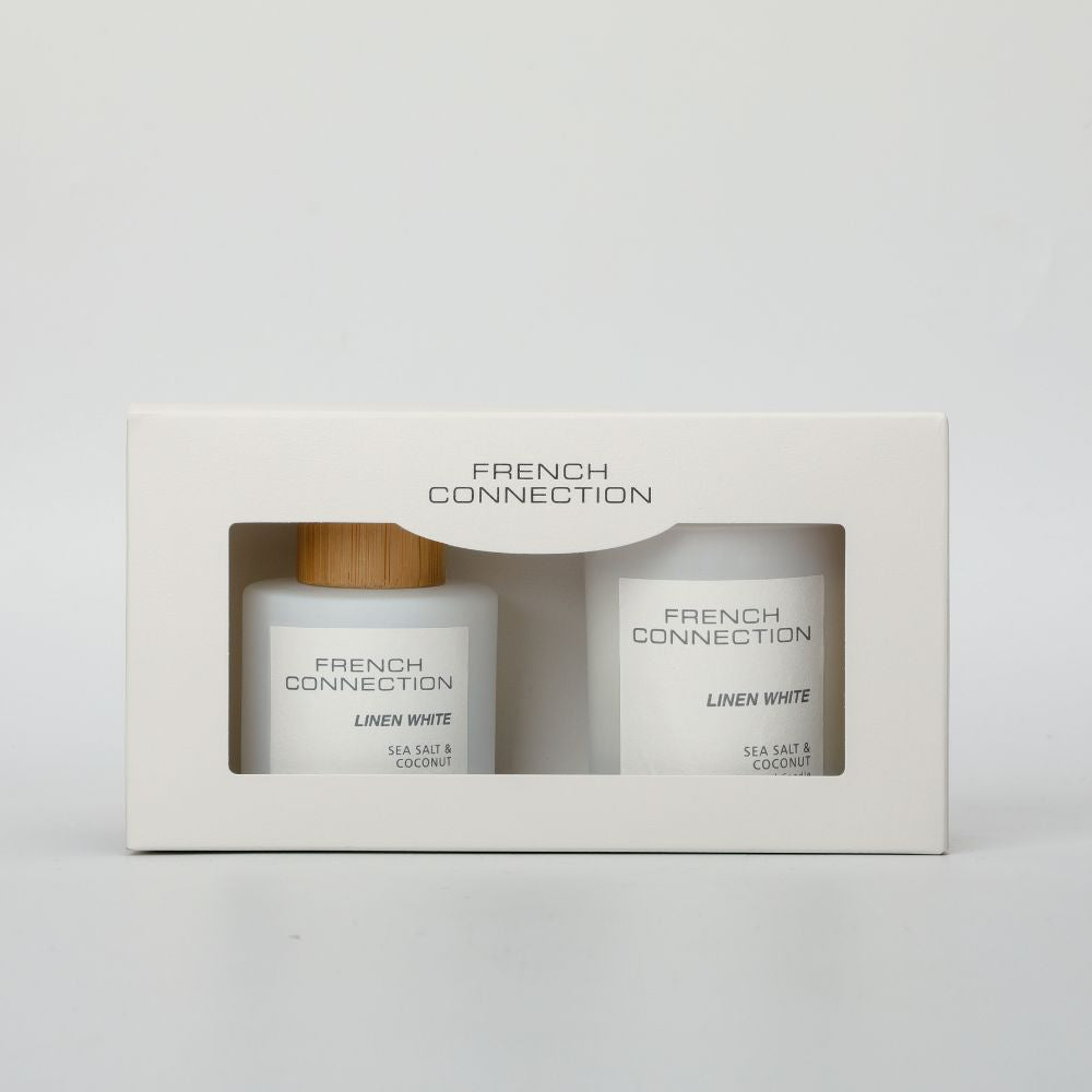 French Connection Sea Salt and Coconut Candle And Diffuser Set Gift Set