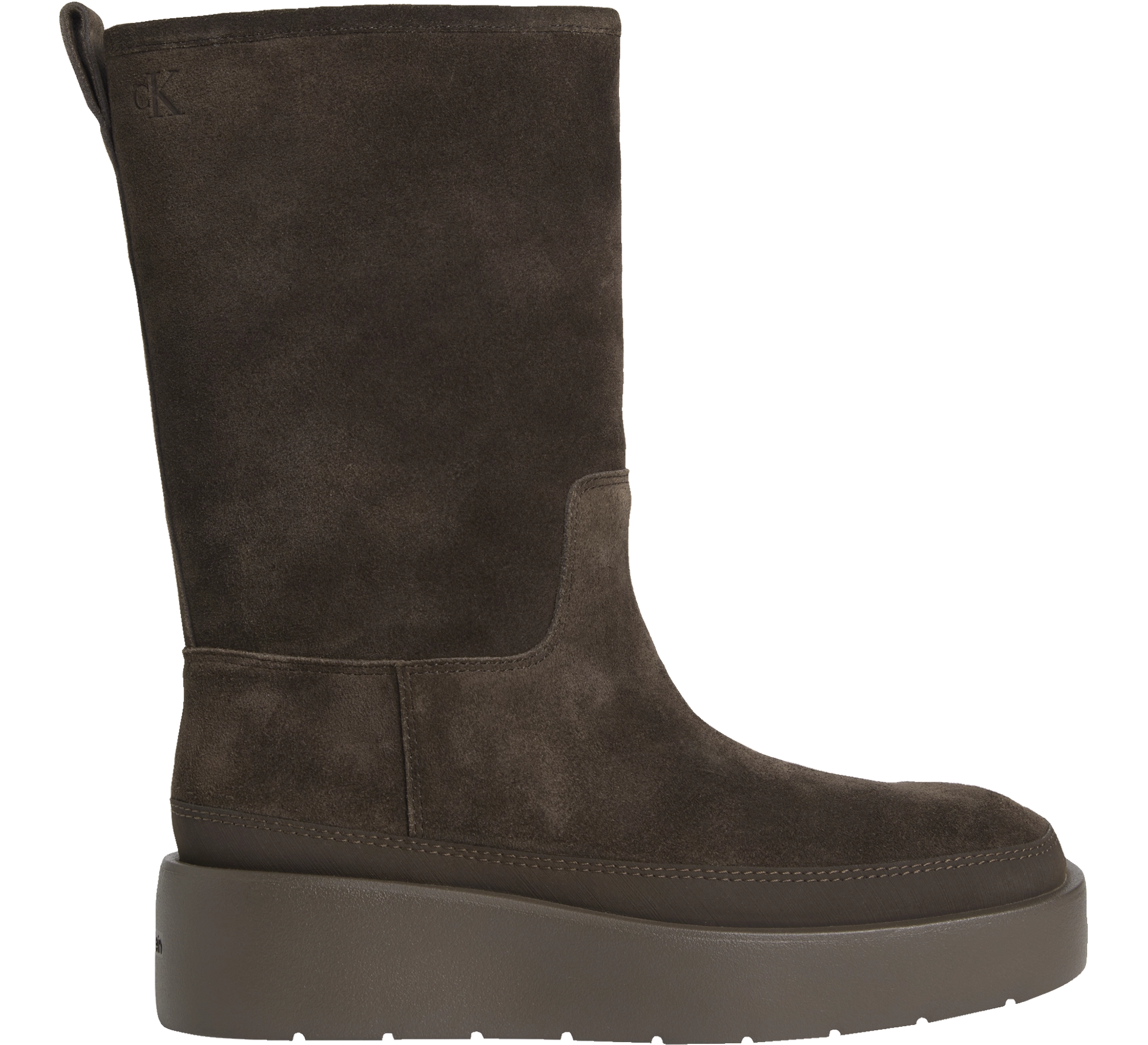 حذاء كالفين كلاين Flatform Mid Boot Suede Wl