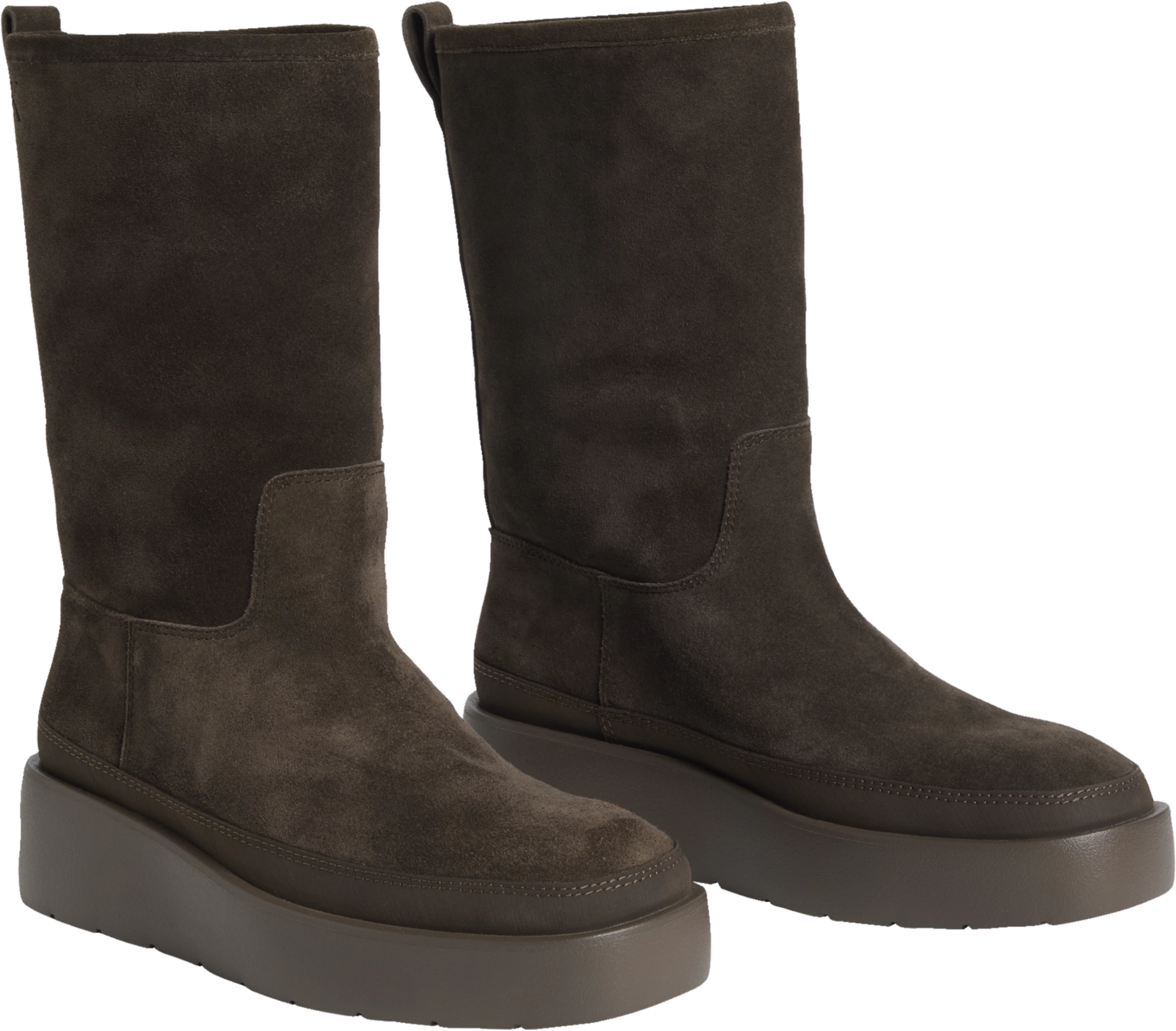 حذاء كالفين كلاين Flatform Mid Boot Suede Wl
