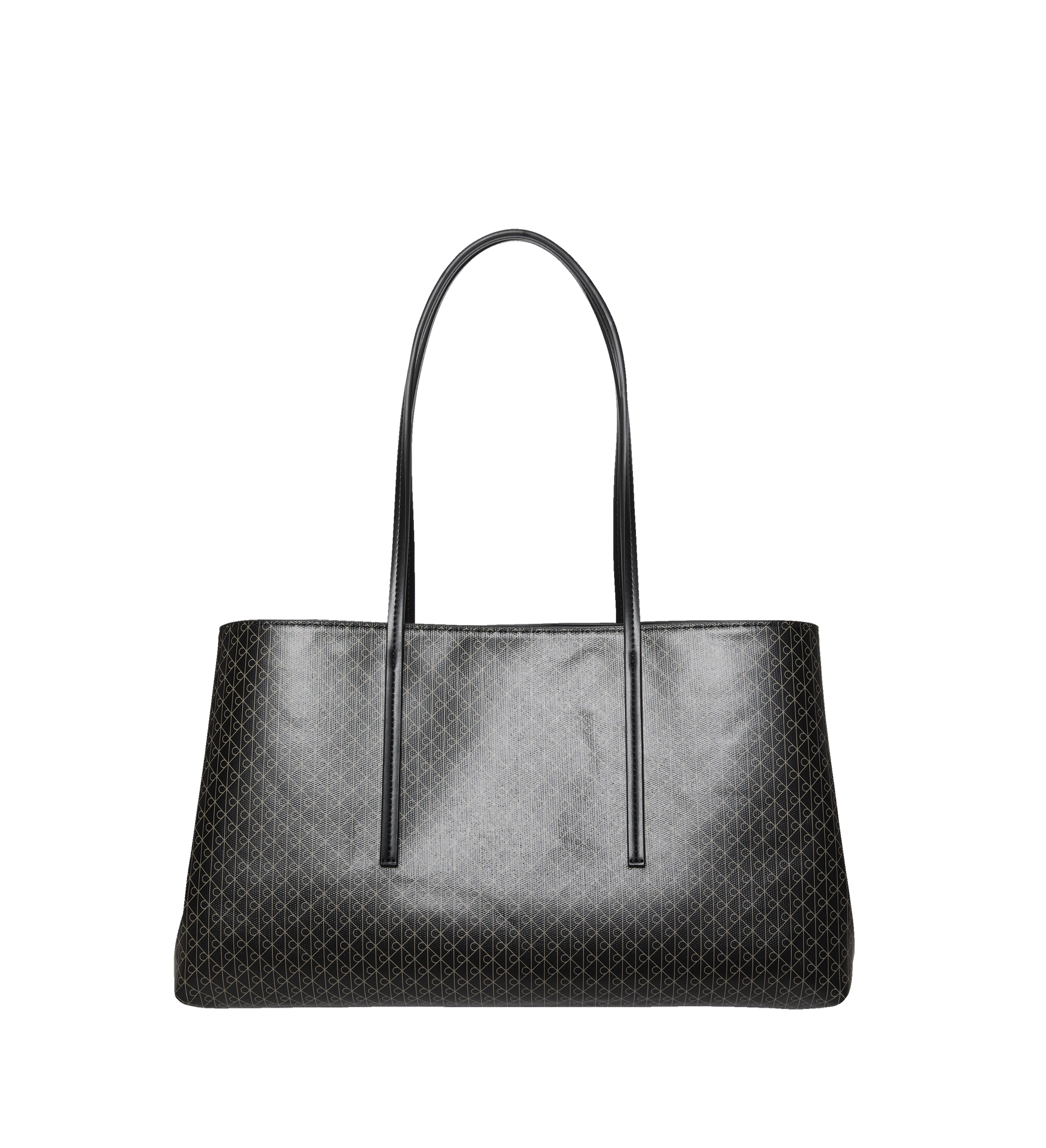 Calvin Klein Emblem Aop Medium Work Tote Bag