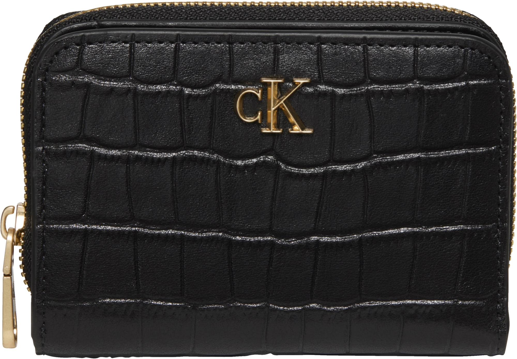 Calvin Klein Croc Medium Flap Zip Around Wallet