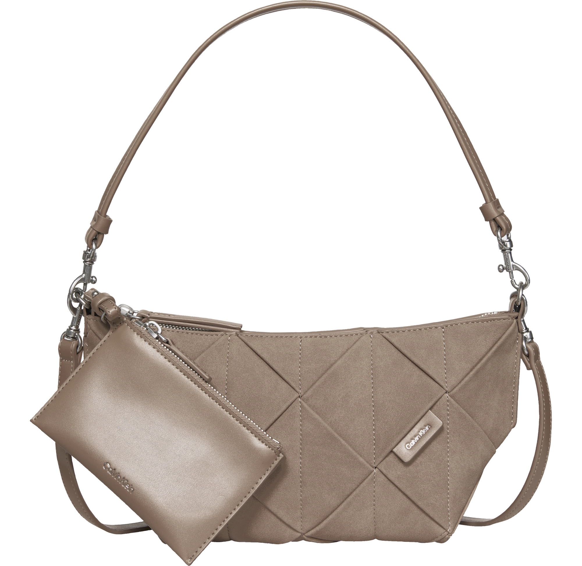 Calvin Klein Woven Sueded Shoulder Bag