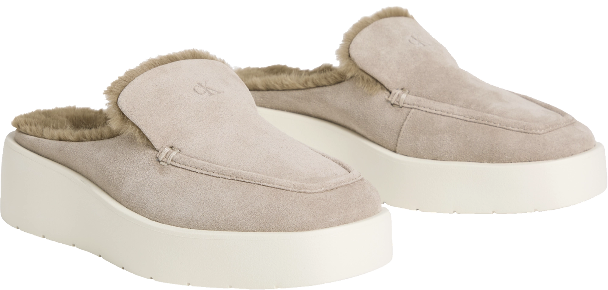 Calvin Klein Flatform Mule Suede Wl Shoe