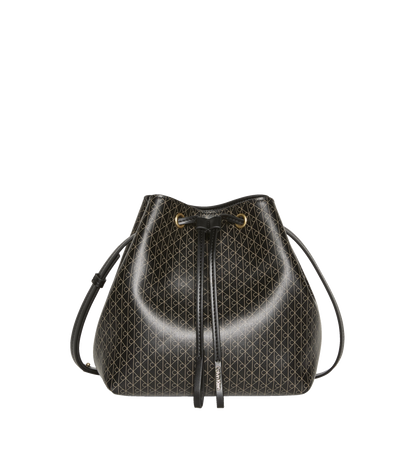 Calvin Klein Emblem Aop Drawstring Bucket Bag