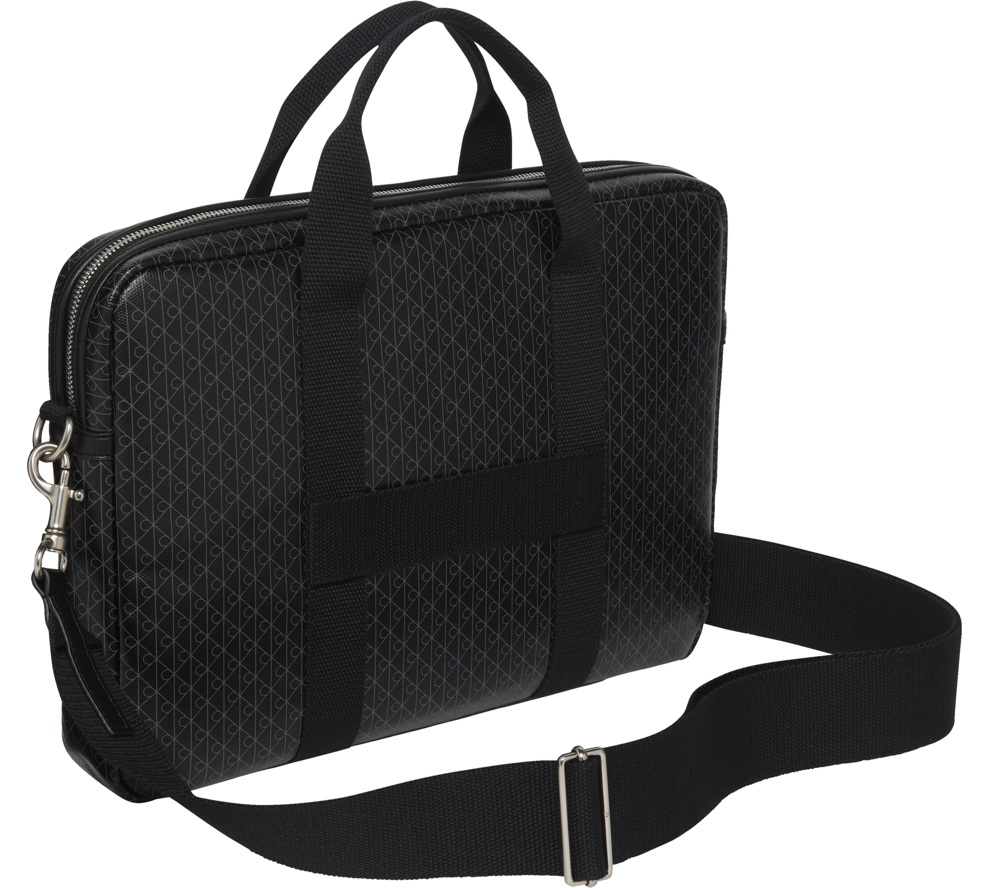 Calvin Klein Emblem Aop Coated Commuter Lapto Bag