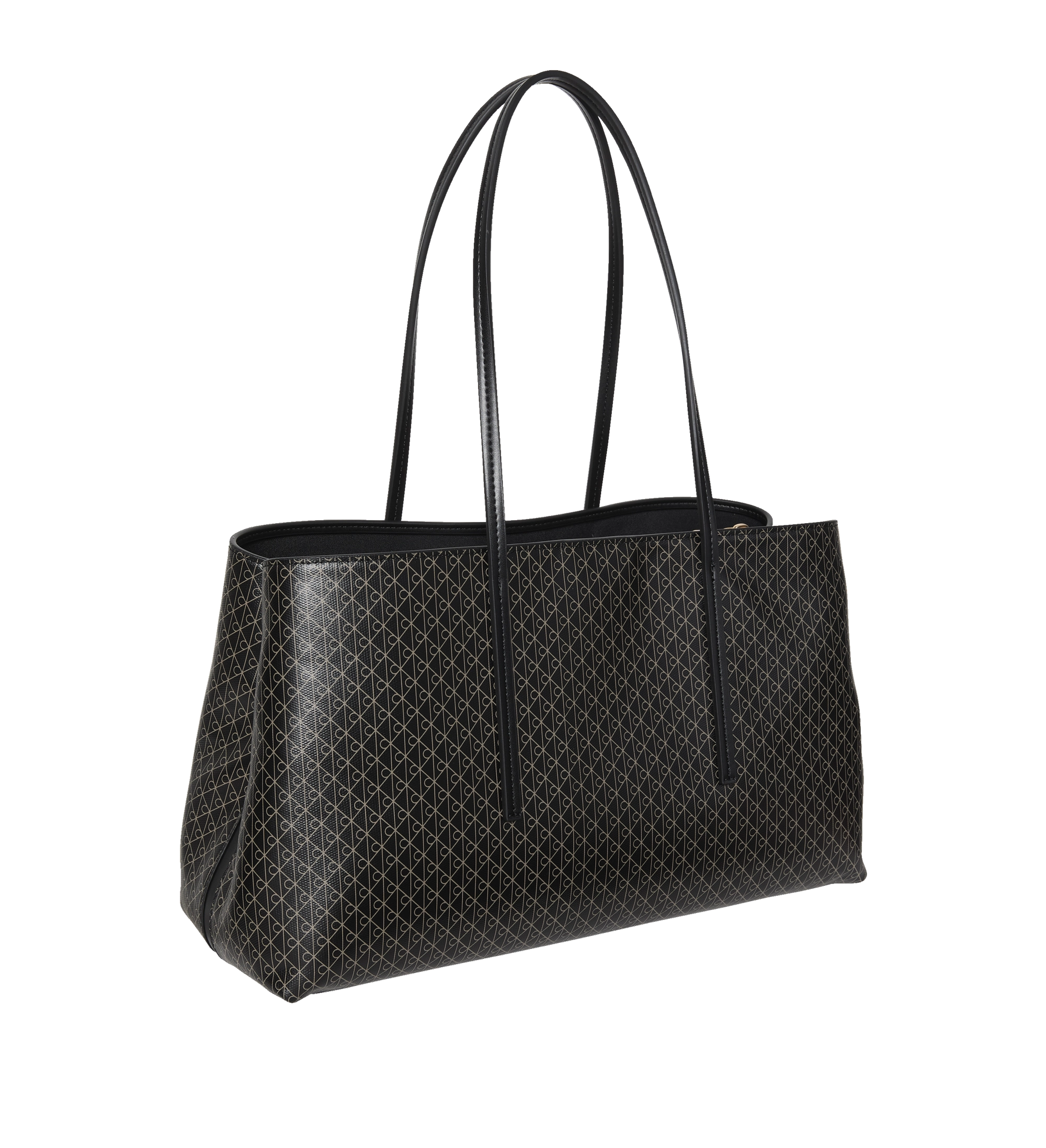 Calvin Klein Emblem Aop Medium Work Tote Bag