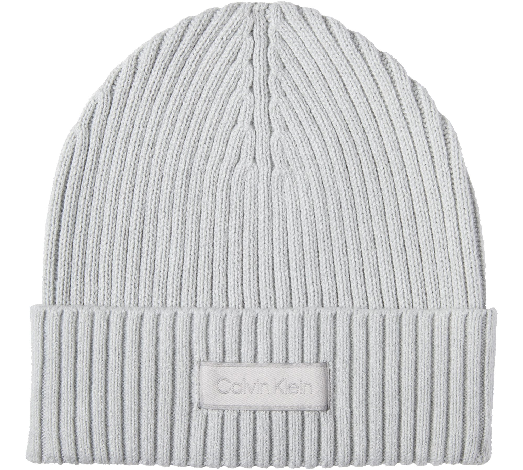 قبعة كالفين كلاين Patch Chunky Rib Cotton Beanie