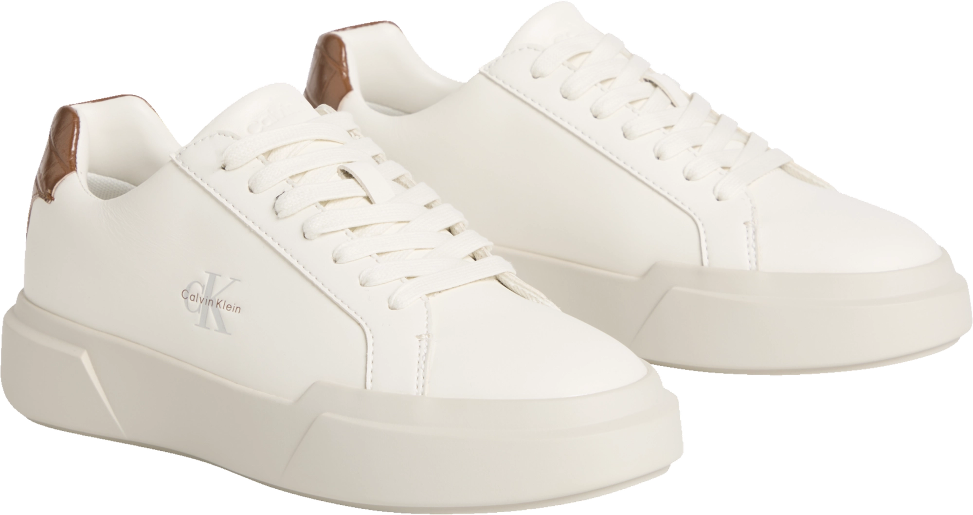 Calvin Klein Chunky Cups Laceup Lth Bt Croc Sneaker
