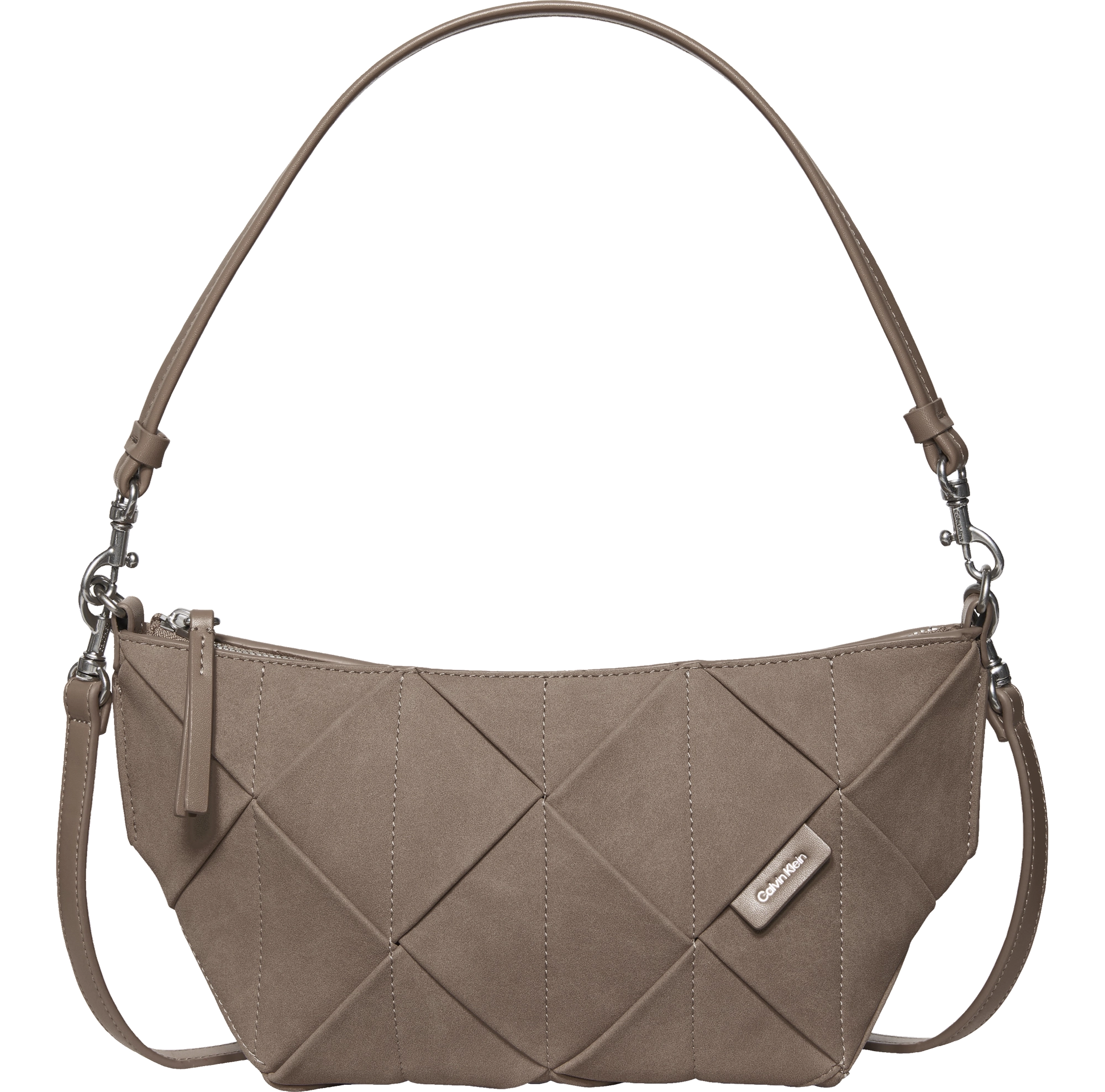 Calvin Klein Woven Sueded Shoulder Bag