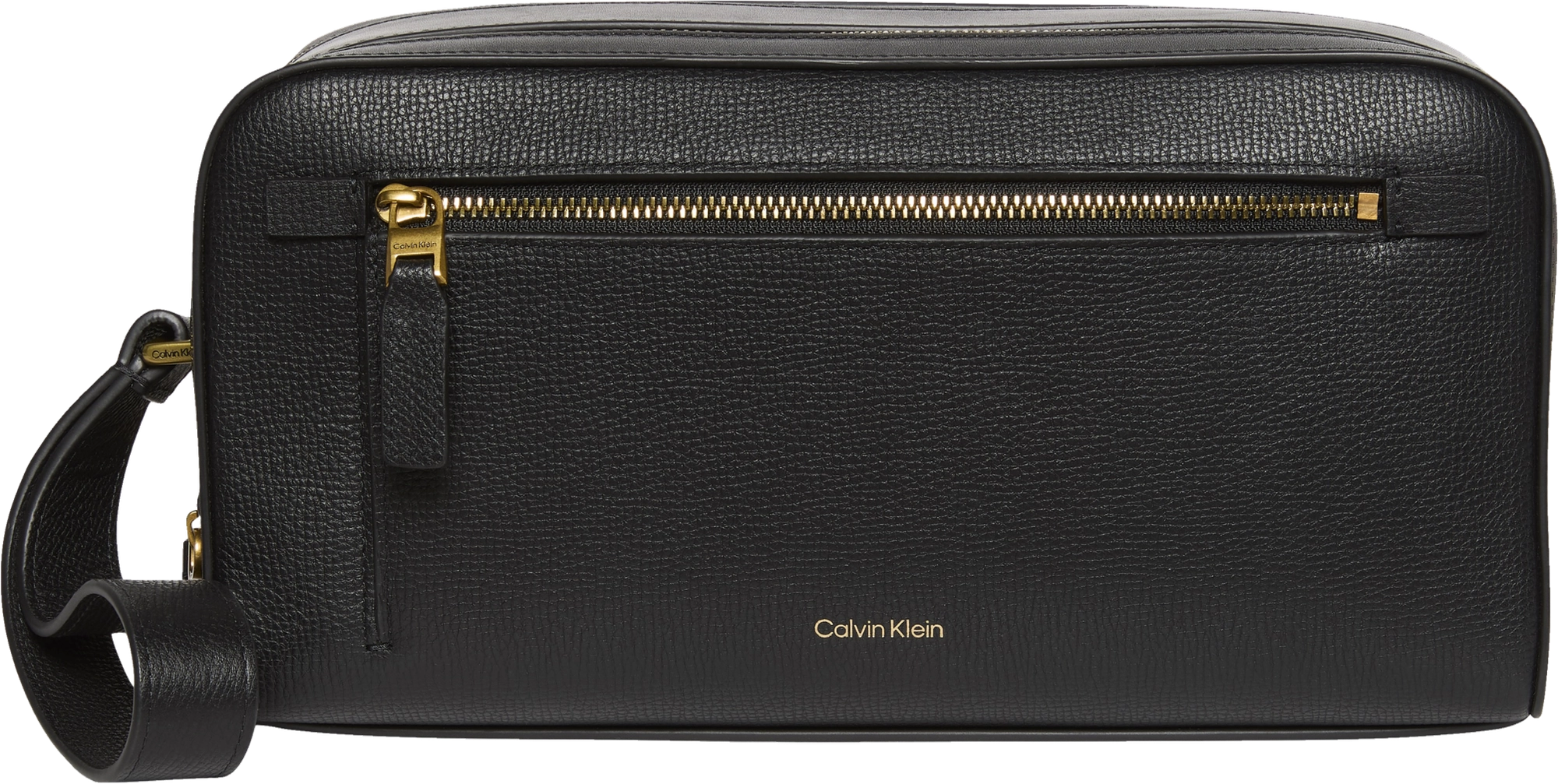 Calvin Klein Premium Leather Dopp Kit Bag