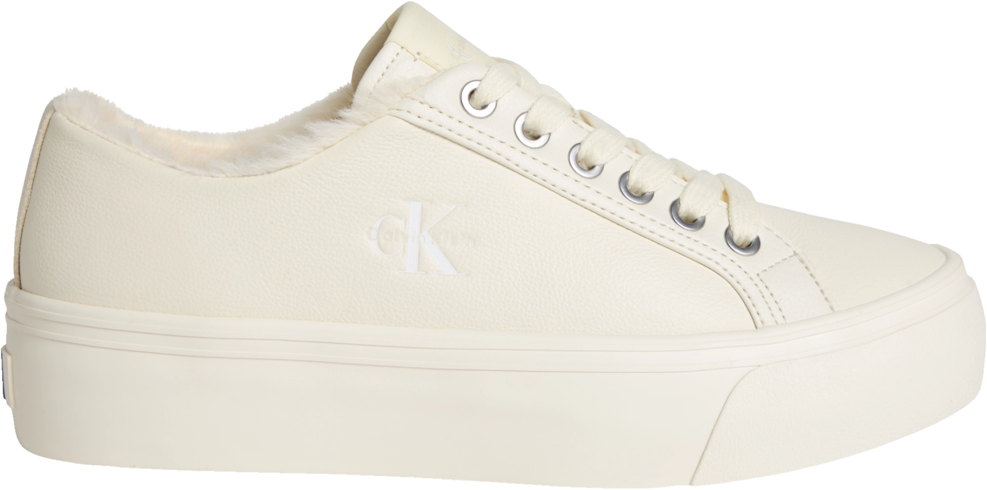 Calvin Klein Vulc Flatf Laceup Lth Fur Sneaker
