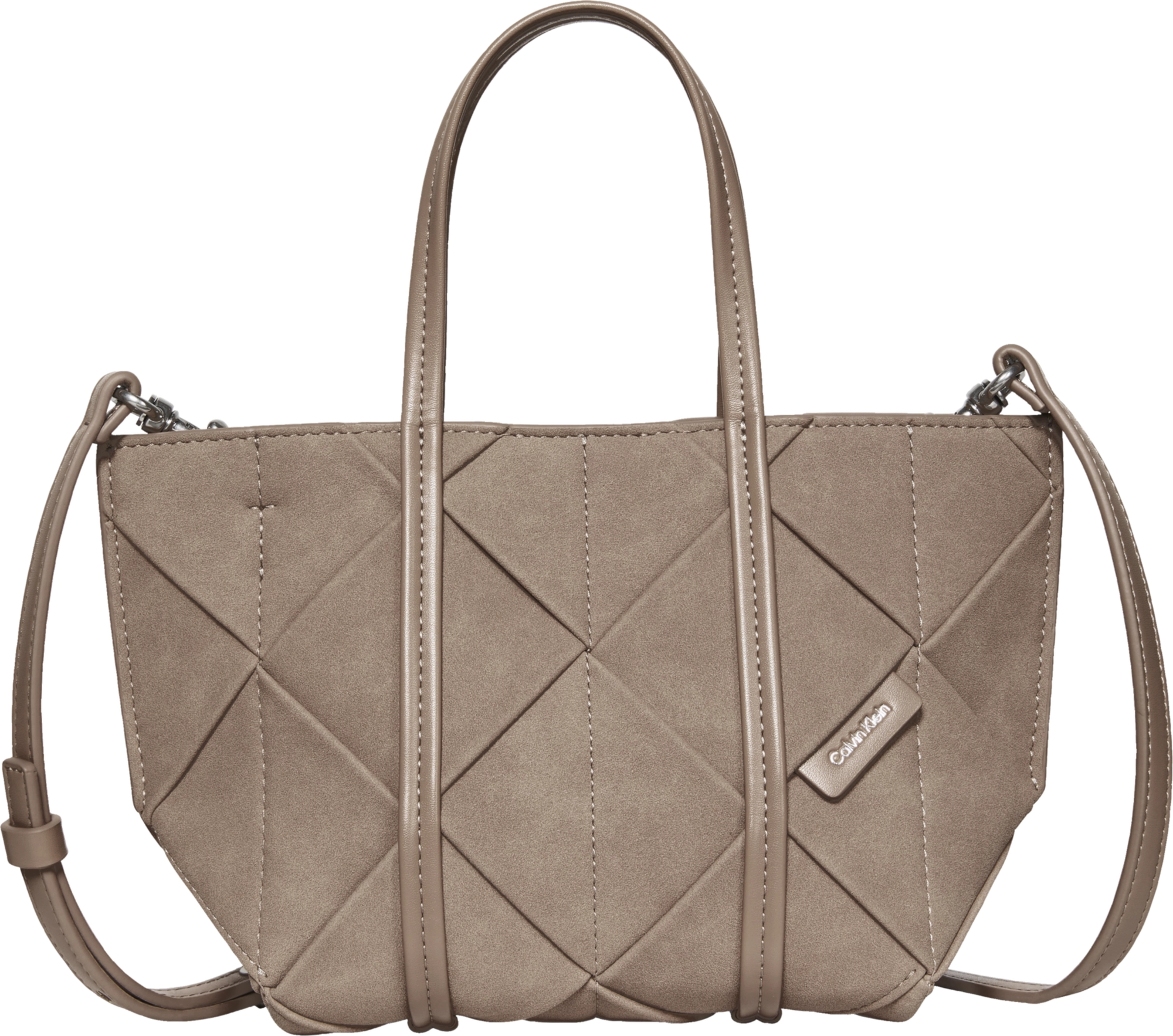 حقيبة كالفين كلاين Woven Sueded Mini Tote Crossbody