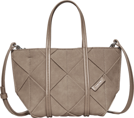 Calvin Klein Woven Sueded Mini Tote Crossbody Bag