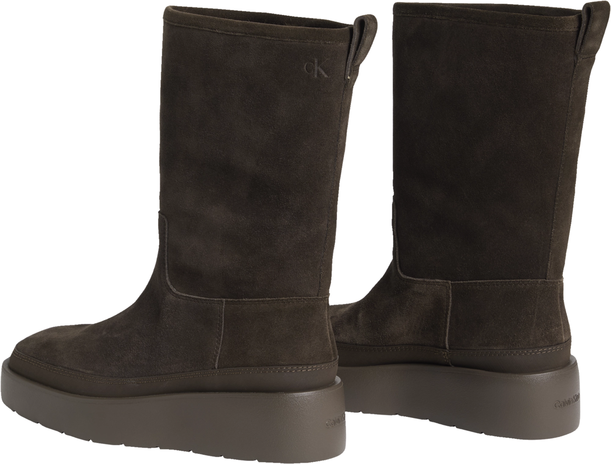 حذاء كالفين كلاين Flatform Mid Boot Suede Wl
