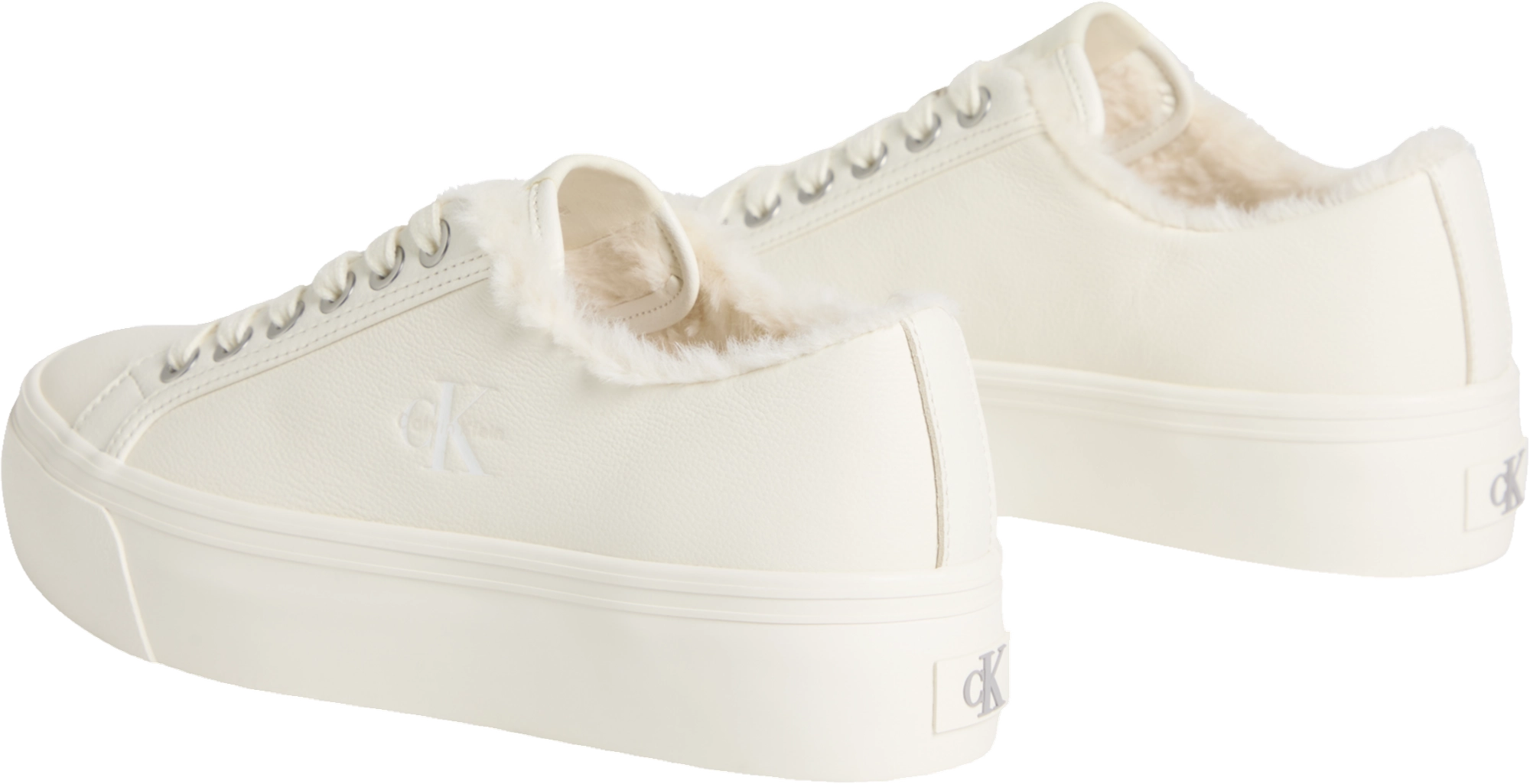 Calvin Klein Vulc Flatf Laceup Lth Fur Sneaker