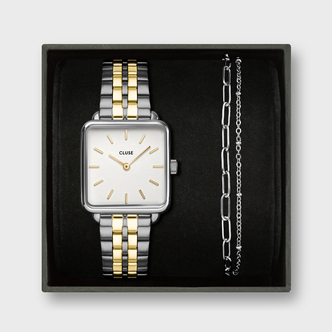 Cluse La Tétragone Watch and Bracelet Set