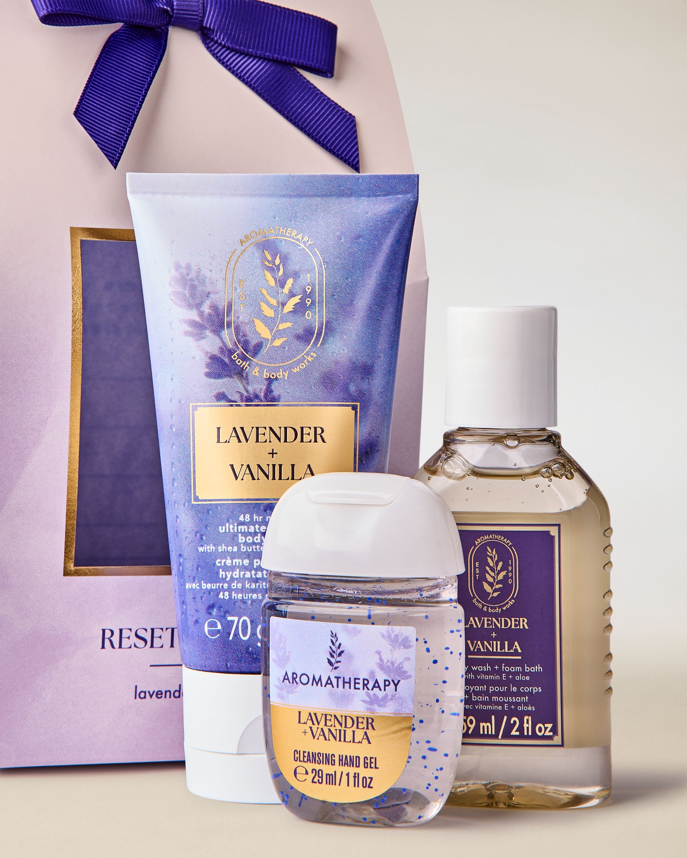 Bath & Body Works Lavender Vanilla Mini Gift Set