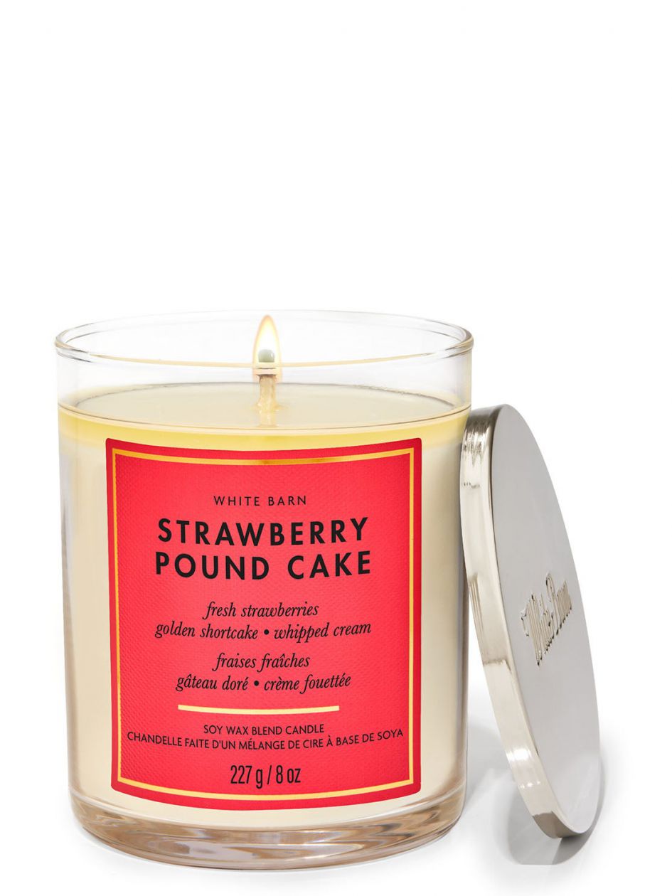 شمعة معطرة باث اند بودي وركس Strawberry Pound Cake