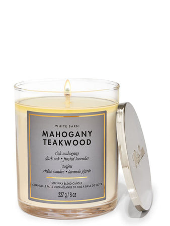 White Barn Mahogany Teakwood Scented Candle