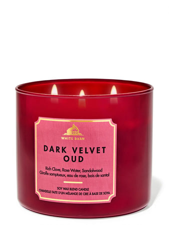 White Barn Dark Velvet Oud 3-Wick Scented Candle