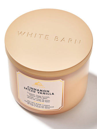 شمعة معطرة وايت بارن Cinnamon Spiced Vanilla 3-Wick
