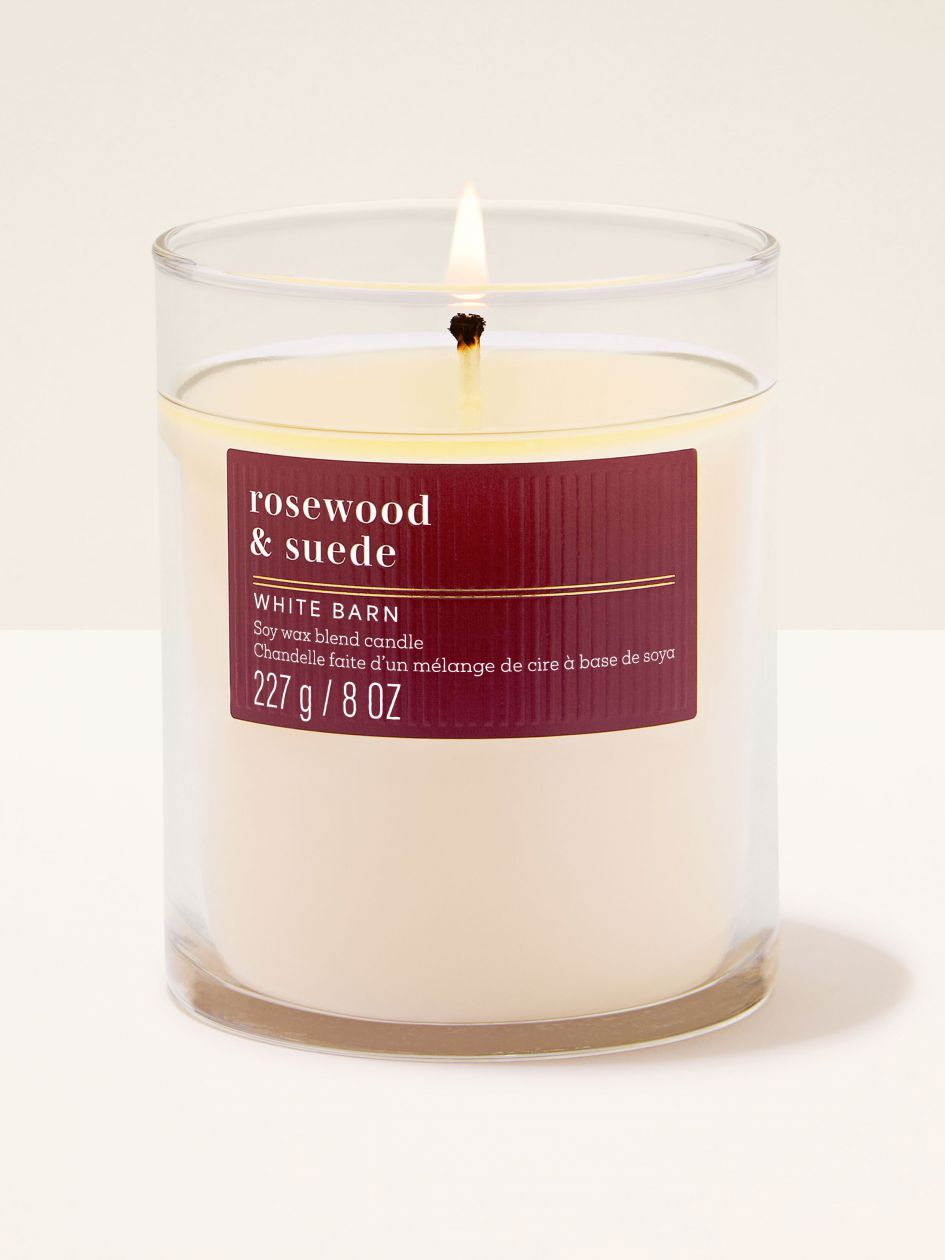 White Barn Rosewood & Suede Scented Candle