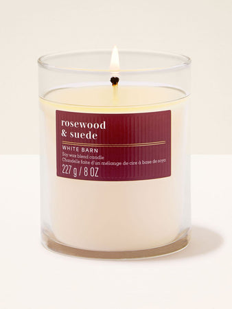 White Barn Rosewood & Suede Scented Candle
