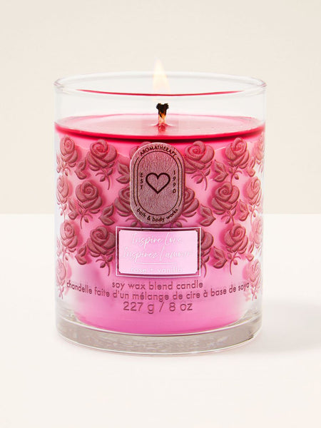Bath & Body Works Inspire Love: Rose + Vanilla Scented Candle
