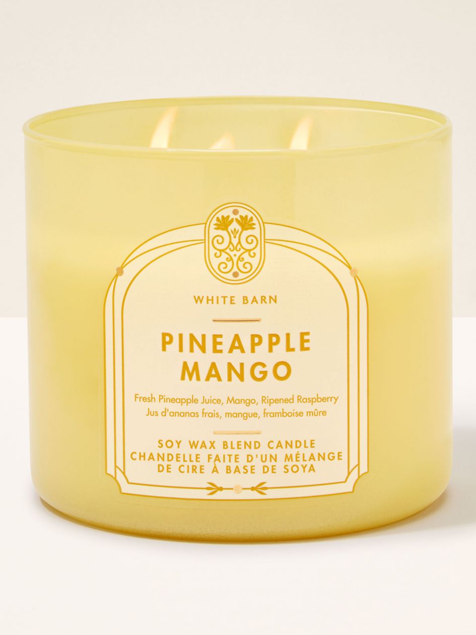 White Barn Pineapple Mango 3-Wick Scented Candle