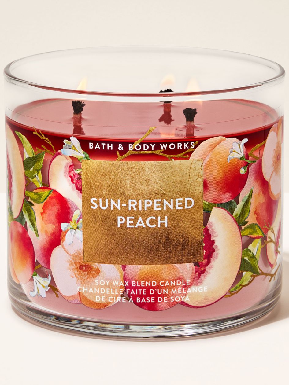 Bath & Body Works Sun-Ripened Peach 3-Wick Scented Candle