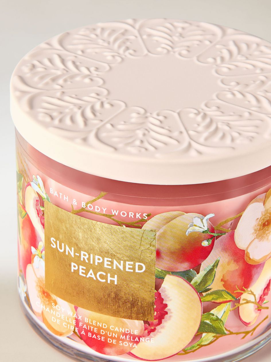 Bath & Body Works Sun-Ripened Peach 3-Wick Scented Candle