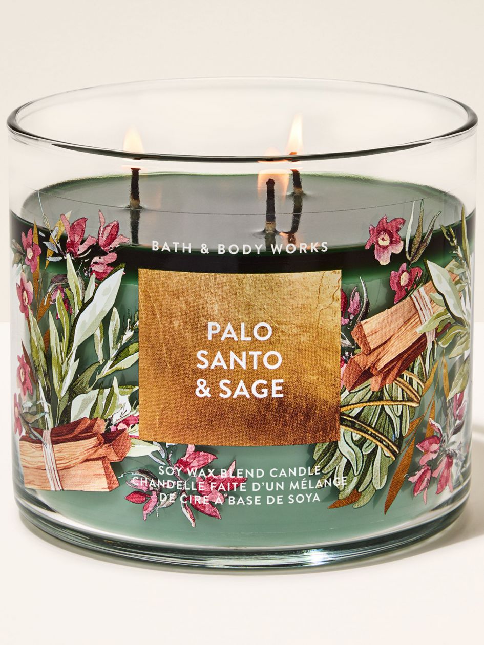 Bath & Body Works Palo Santo & Sage 3-Wick Scented Candle