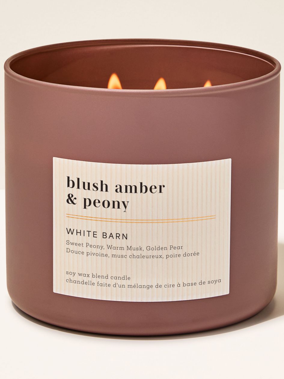 شمعة معطرة وايت بارن Blush Amber & Peony 3-Wick