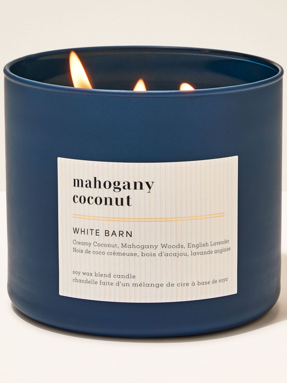 شمعة معطرة وايت بارن Mahogany Coconut 3-Wick