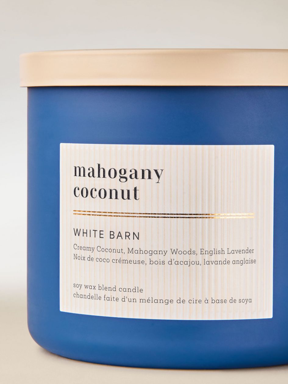 شمعة معطرة وايت بارن Mahogany Coconut 3-Wick