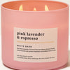 شمعة معطرة وايت بارن Pink Lavender & Espresso 3-Wick