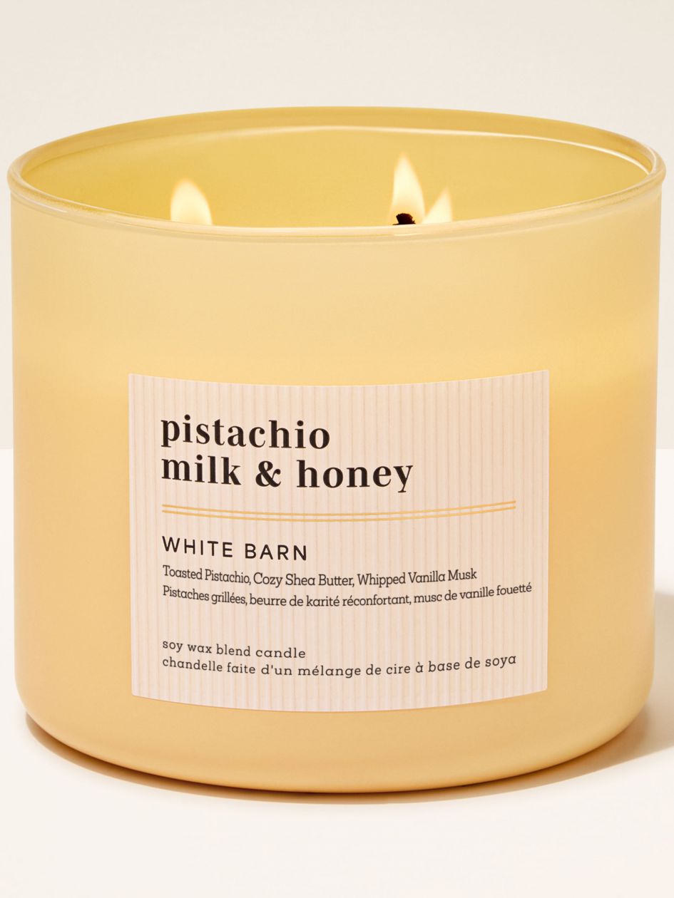White Barn Pistachio Milk & Honey 3-Wick Scented Candle