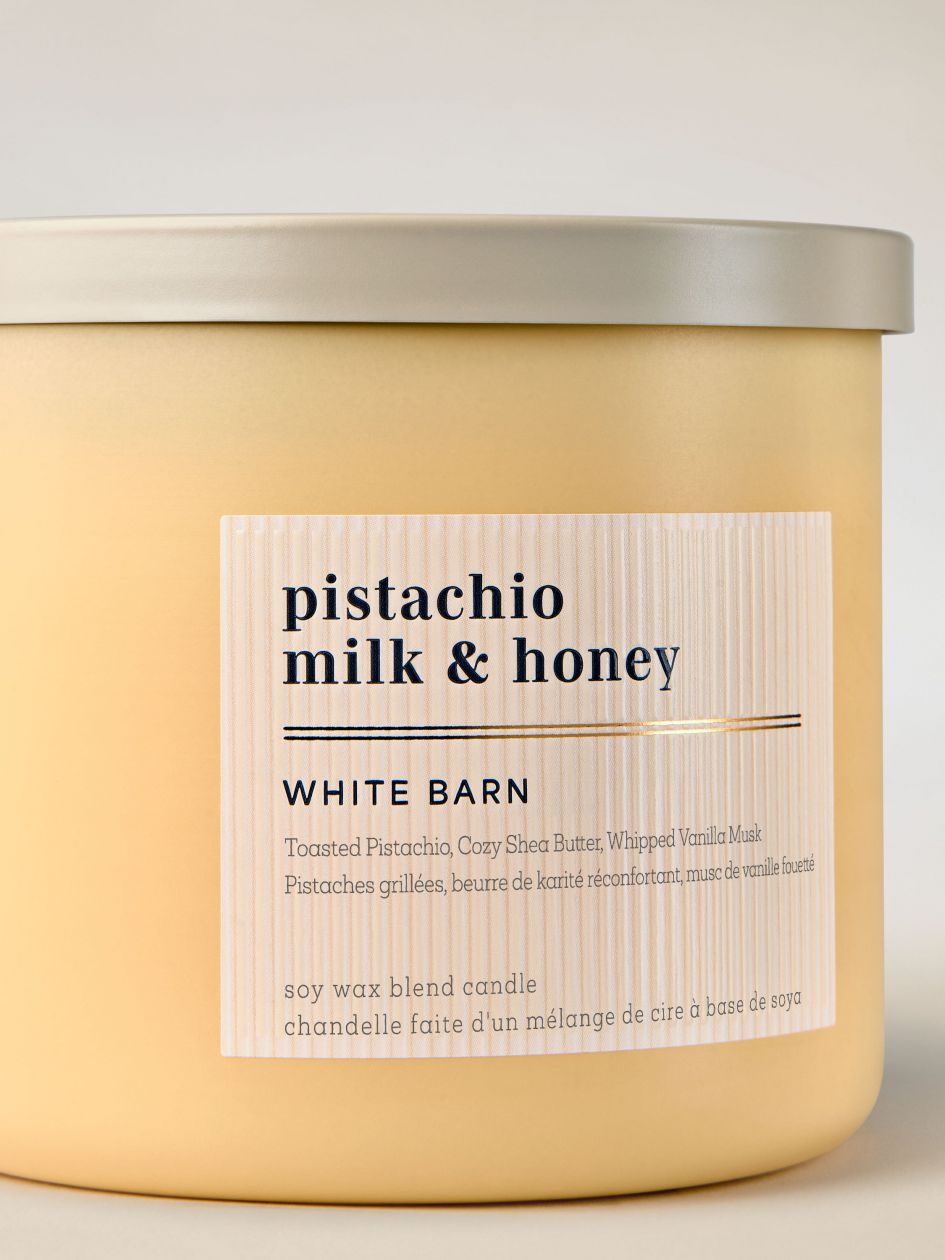 White Barn Pistachio Milk & Honey 3-Wick Scented Candle