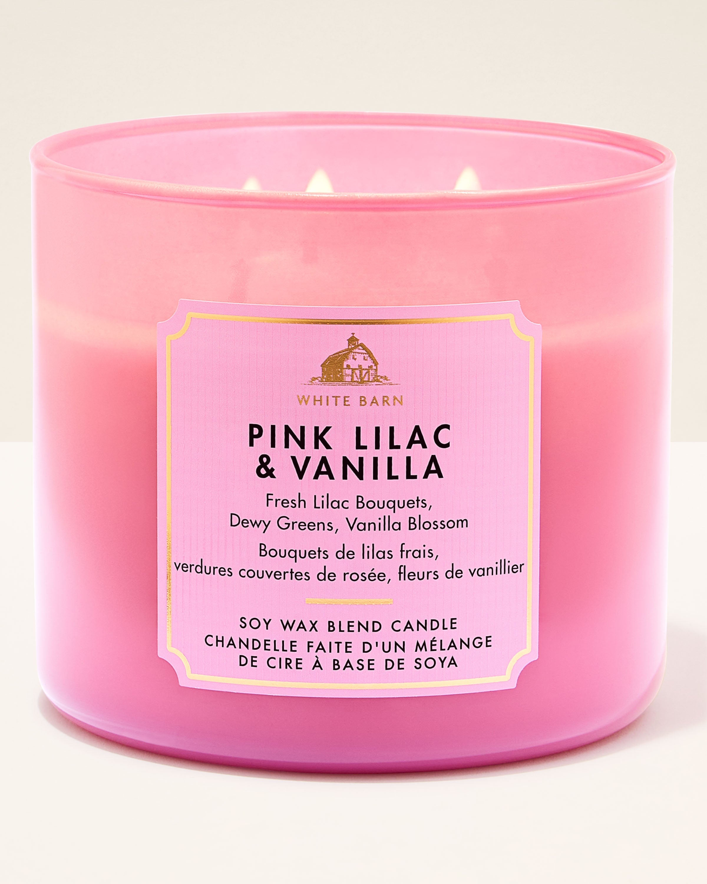 White Barn Pink Lilac & Vanilla 3-Wick Scented Candle