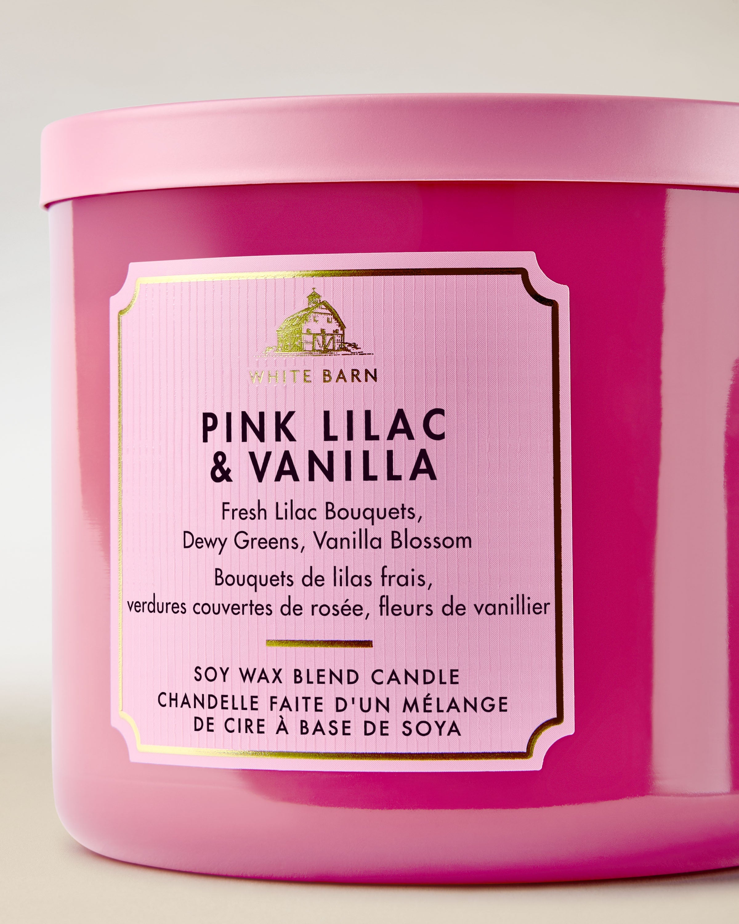 White Barn Pink Lilac & Vanilla 3-Wick Scented Candle